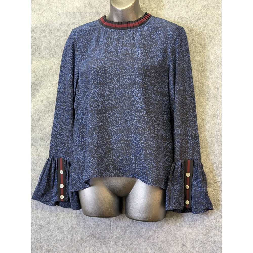 Rungolee  S Silk Bell Sleeve Silk Blouse